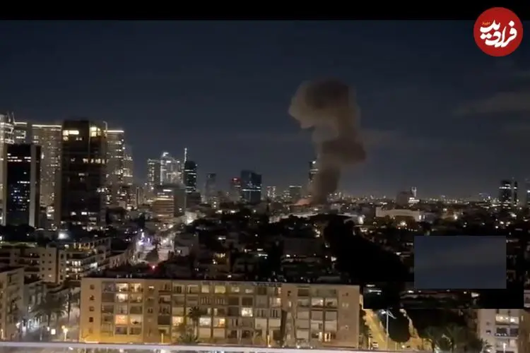 ببینید| لحظه اصابت مستقیم موشک بالستیک ایران به قلب تلاویو