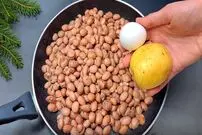 ببینید| طرز تهیه یک غذای ساده با لوبیا چیتی و سیب زمینی