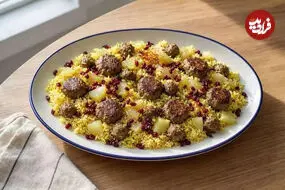 طرز تهیه قنبیدپلو قم با کلم قمری و گوشت قلقلی