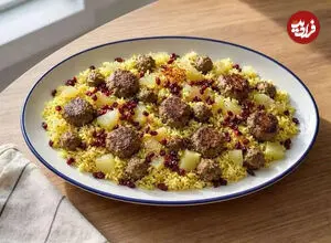 طرز تهیه قنبیدپلو قم با کلم قمری و گوشت قلقلی