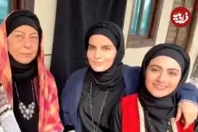 عکس| سفر زمان؛ «سوجان و پدرش» در پشت‌صحنه سریال سوجان