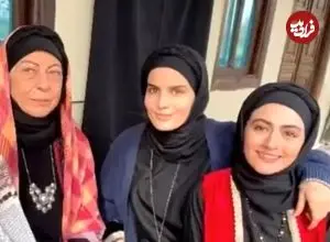 عکس| سفر زمان؛ «سوجان و پدرش» در پشت‌صحنه سریال سوجان