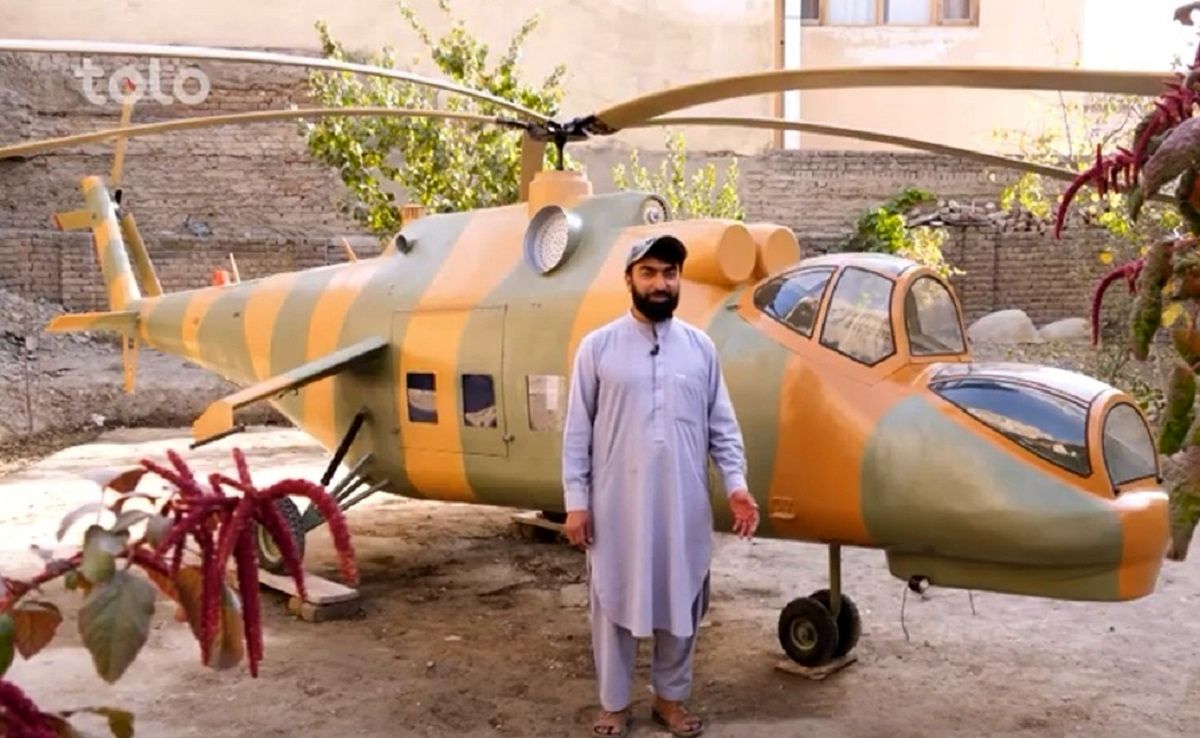 (ویدئو) این شهروند افغانستانی، هلیکوپتر نظامی ساخت!