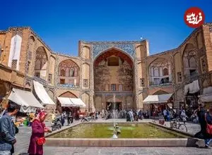 عکس| سفر به ایران قدیم؛ «بازار قیصریه اصفهان» در دوران رضاخان