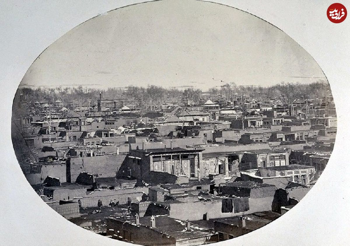 عکس؛ سفر در زمان؛ سبزه‌میدان (میدان ۱۵ خرداد کنونی) در زمان حکومت ناصرالدین‌شاه