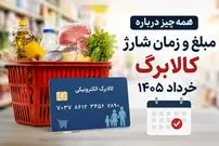 همه چیز درباره مبلغ و زمان شارژ کالابرگ خرداد 1405
