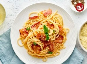 پاستا فتوچینی با بیکن فرانسوی و سس مخصوص