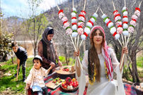 ببینید؛ غذای روستایی در ایران؛ کباب بره در طبیعت بهاری کردستان