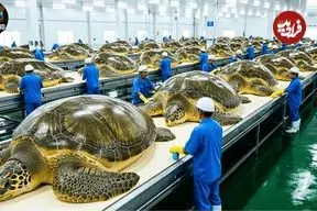 ببینید| نگاهی به مزارع پرورش لاک پشت در چین