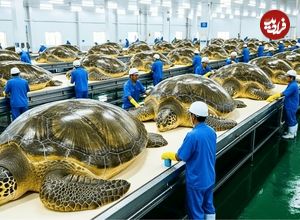 ببینید| نگاهی به مزارع پرورش لاک پشت در چین