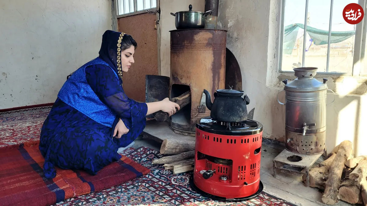 (ویدئو) غذای روستایی در ایران؛ پخت بریانی افغانستانی با گوشت بره