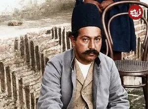عکس| سفر زمان؛ تصویر رنگی‌شدۀ «مشیرالسلطان و ببر مازندران» در دوران قاجار
