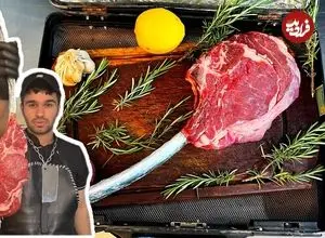 ببینید| غذای خیابانی در ایران؛ تهیه استیک تاماهاوک توسط آشپزی ماهر 