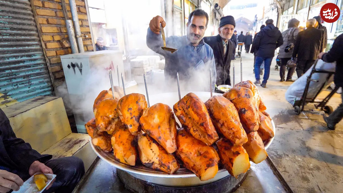 (ویدئو) غذای خیابانی در ایران؛ پخت کباب، کوفته و باسلق در تبریز 