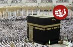 عکس؛ سفر در زمان؛ زائران در حال طواف «کعبه»؛ سال 1308