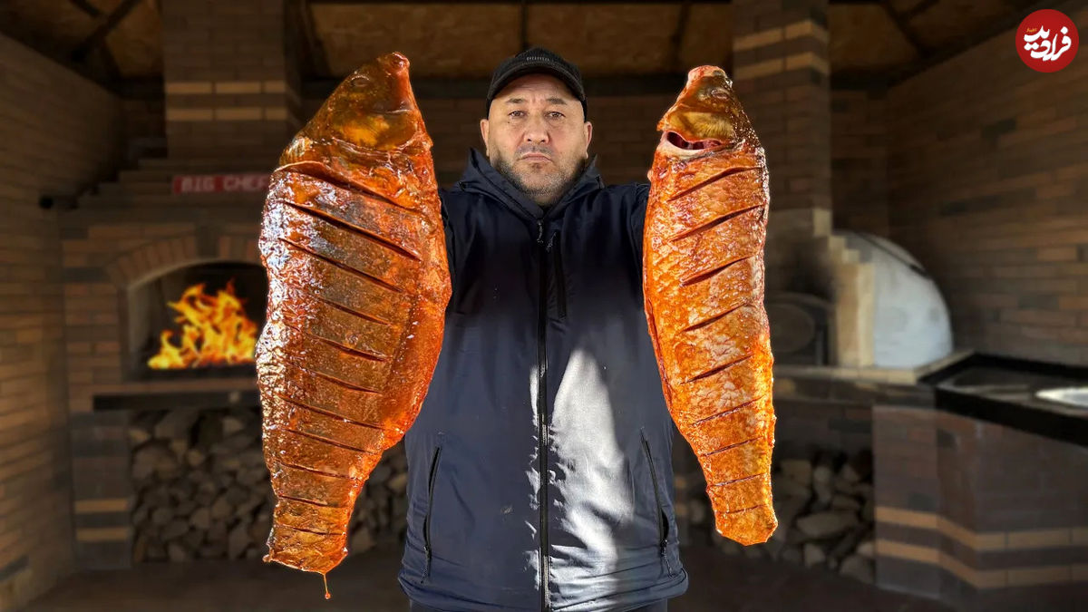 (ویدئو) غذای روستایی در داغستان روسیه؛ پخت یک غذای محلی با دو ماهی