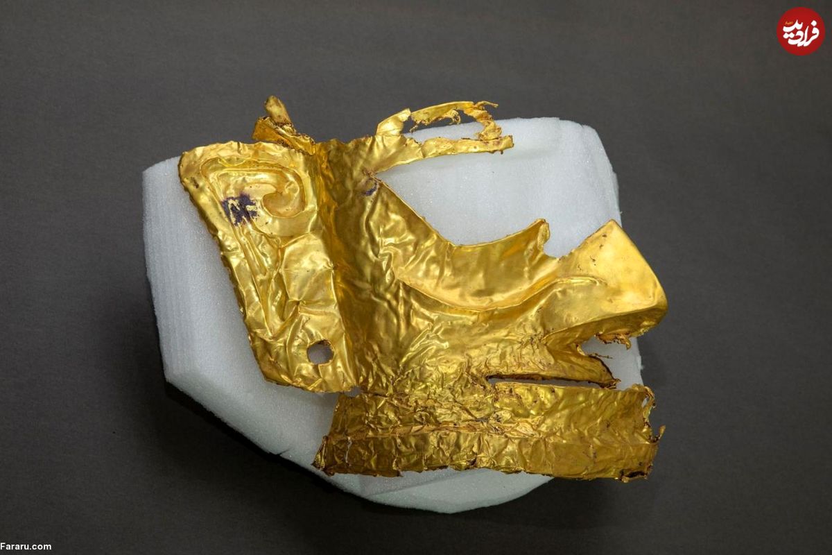 (تصاویر) کشف ماسک طلای ۳ هزار ساله در چین