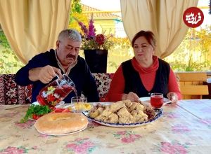 ببینید، غذای روستایی در گرجستان؛ پخت مرغ و غذای سنتی «دزیر‌دزا» (Dzyrdza) 