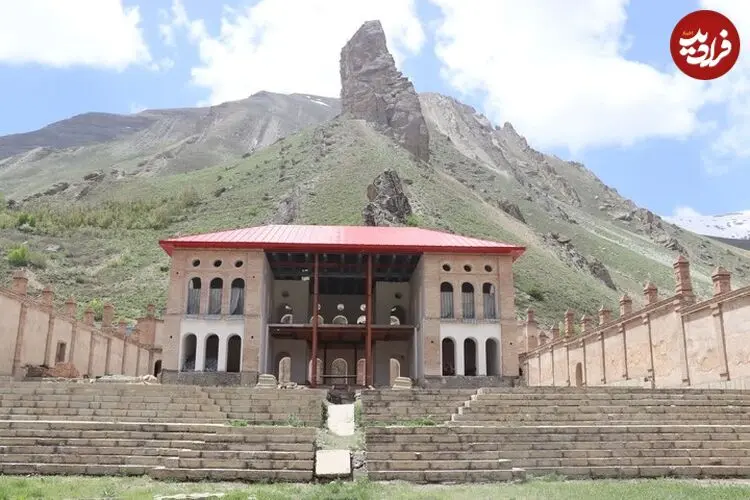 عکس| سفر زمان؛ تصویری از «حوضخانه» زیبای عمارت شهرستانک در دوران قاجار