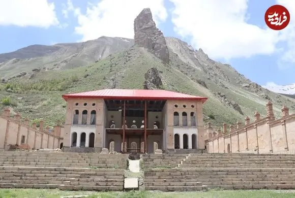 عکس| سفر زمان؛ تصویری از «حوضخانه» زیبای عمارت شهرستانک در دوران قاجار