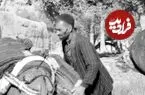 عکس| سفر زمان؛ «اسب، الاغ و دوچرخه» در کنار یک خانه روستایی؛ سال 1340