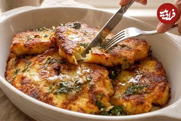 ببینید| طرز تهیه یک غذای جدید با 2 عدد فیله مرغ و 5 عدد سیب زمینی