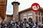 عکس| سفر به ایران قدیم؛ «مردان رشتی در کنار مسجد جامع»؛ بیش از یک قرن قبل