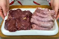 (ویدئو) چگونه با 850 گرم گردن مرغ و 650 گرم جگر مرغ یک غذای آلمانی درست کنیم؟