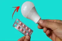 (ویدئو) یک روش درخشان برای تعمیر لامپ LED با کمک بسته خالی قرص! 
