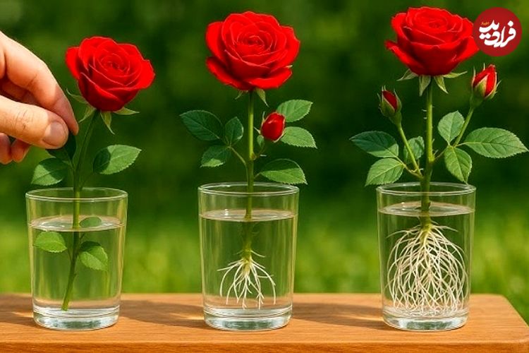 روش پرورش گل رز از یک شاخه با یک لیوان