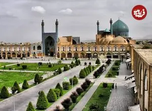 عکس| سفر به ایران قدیم؛ منظرۀ میدان نقش جهان اصفهان در دوران ناصرالدین شاه