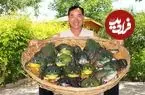 ببینید| غذای روستایی در چین؛ پخت یک غذای سنتی با قورباغه و فلفل