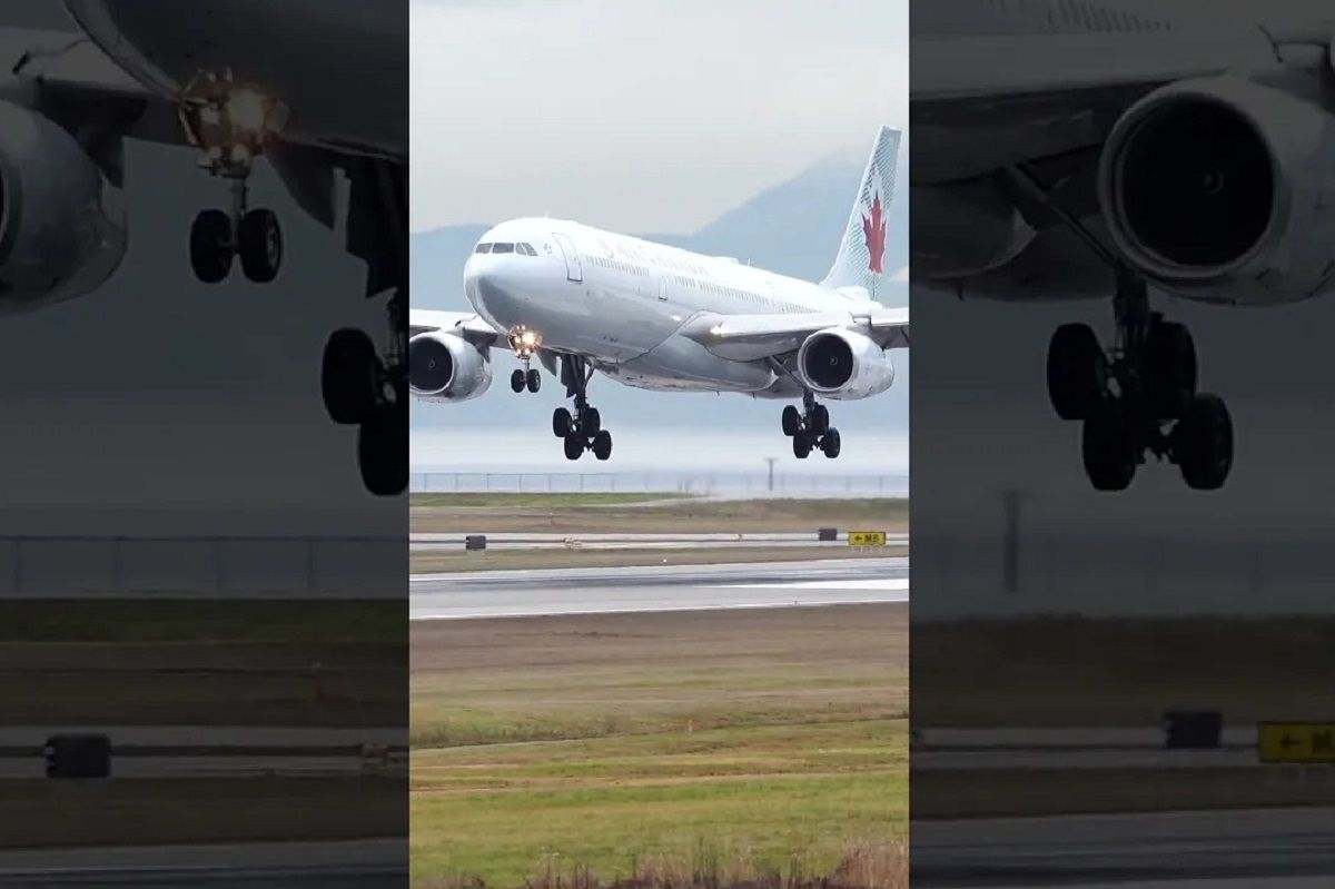 (ویدئو) فرود جالب و تماشایی هواپیمای A330؛ پرفروش ترین محصول ایرباس 