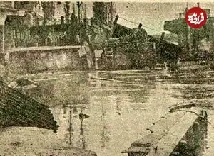 عکس؛ سفر در زمان؛ بحران در گیلان: پل غازیان فروریخت!