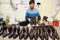 ببینید| فرآیند تولید کفش های چرمی دست ساز در پاکستان