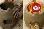 ببینید؛ نحوه ساخت یک اجاق هیزمی گِلی ساده و زیبا به روش استاد هندی