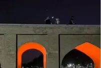 ببینید| همنشینی ماه و زهره و عطارد بر فراز پل مارنان