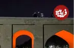 ببینید| همنشینی ماه و زهره و عطارد بر فراز پل مارنان