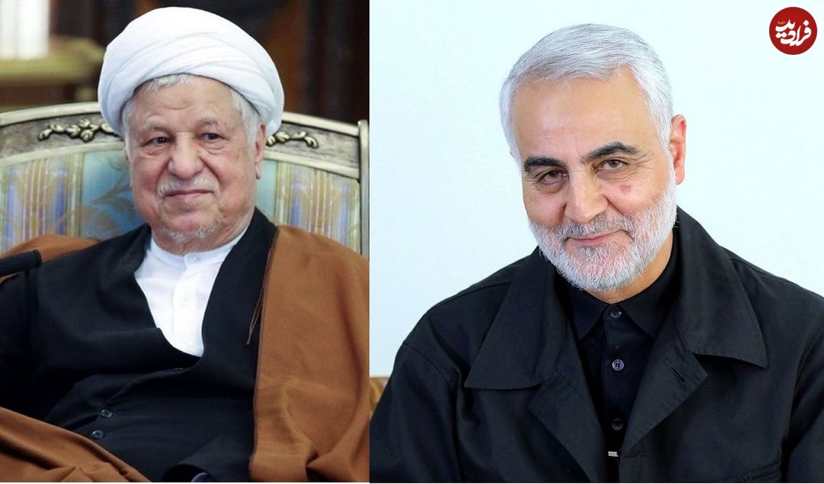 عکس؛ سفر به تاریخ؛ چهرۀ خندان «هاشمی رفسنجانی» و «سردار سلیمانی» در چادر عشایر در کرمان؛ سال 1375