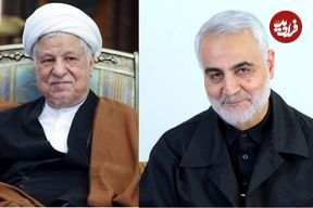 عکس؛ سفر به تاریخ؛ چهرۀ خندان «هاشمی رفسنجانی» و «سردار سلیمانی» در چادر عشایر در کرمان؛ سال 1375