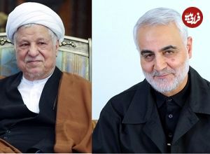 عکس؛ سفر به تاریخ؛ چهرۀ خندان «هاشمی رفسنجانی» و «سردار سلیمانی» در چادر عشایر در کرمان؛ سال 1375