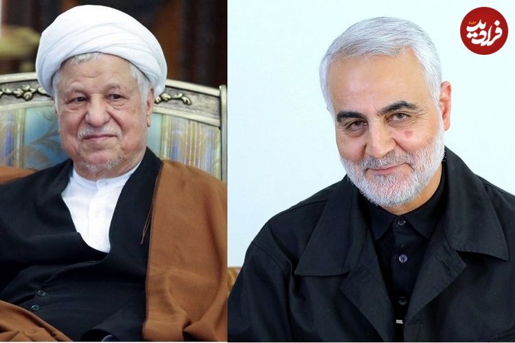 عکس؛ سفر به تاریخ؛ چهرۀ خندان «هاشمی رفسنجانی» و «سردار سلیمانی» در چادر عشایر در کرمان؛ سال 1375