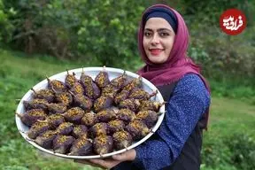 ببینید؛ غذای روستایی در ایران؛ تهیه ترشی بادمجان شکم پر با سبزیجات معطر