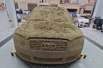 ببینید| جان دوباره یک آئودی گل‌آلود