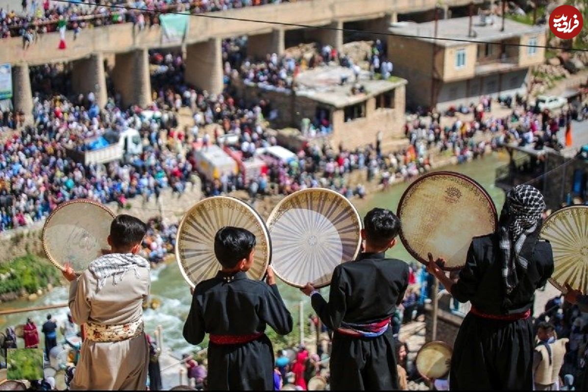 تصاویر دیدنی از جشن بزرگ هزار دف در کردستان