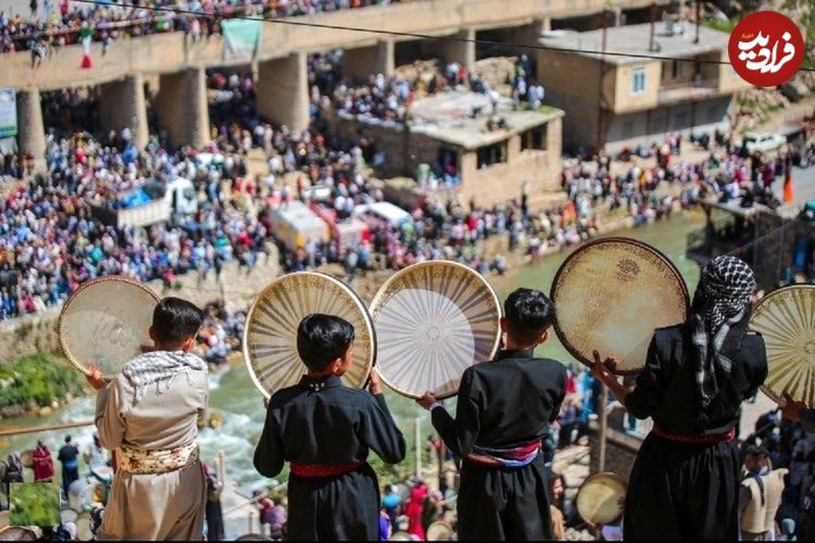 تصاویر دیدنی از جشن بزرگ هزار دف در کردستان