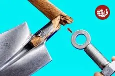 ببینید| یک ایده خلاقانه ای برای تعمیر دسته شکسته بیل