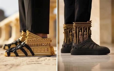 (عکس) کفش هایی با الهام از یونان باستان