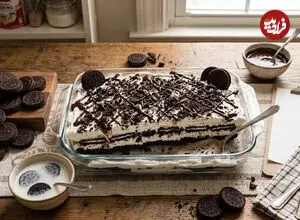 طرز تهیه یک دسر خوشمزه با بیسکوییت اورئو