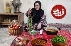 ببینید| غذای روستایی در ایران؛ پخت خوراک سنتی بامیه